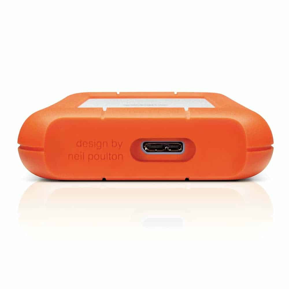 (image for) LaCie Rugged Mini 2TB External Portable Hard Drive/HDD - Orange/White